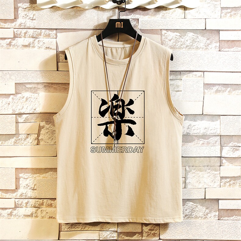 BX25197-P20港风运动汗背心男大码汗衫男无袖T恤男砖墙,男装T恤,电商A040A