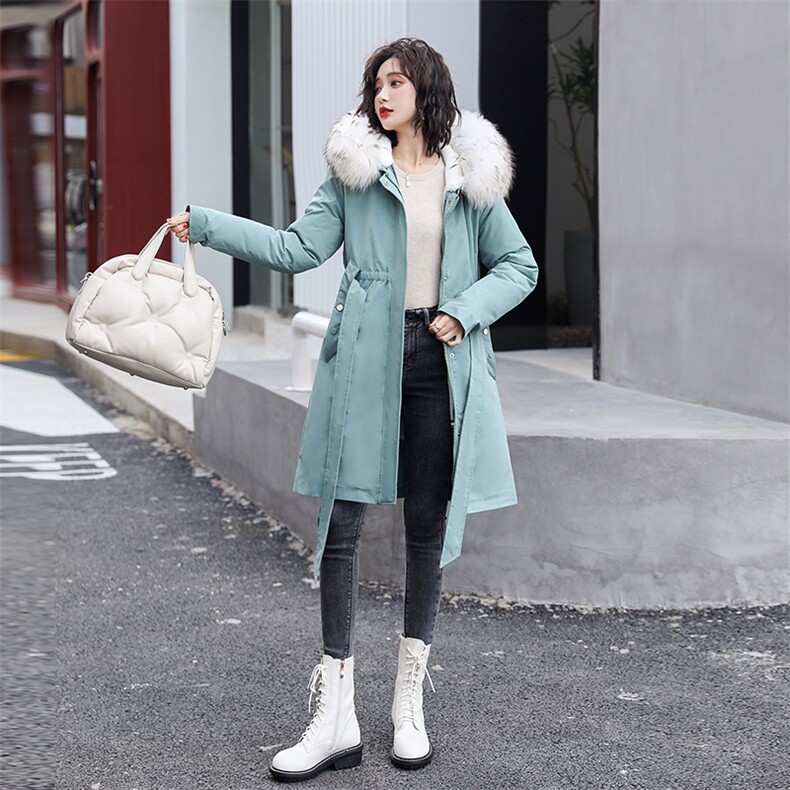 羽绒棉服女中长款2020年冬新款韩版宽松连帽过膝时尚棉袄棉衣外套,女装棉衣/棉服,瑶迪依秀
