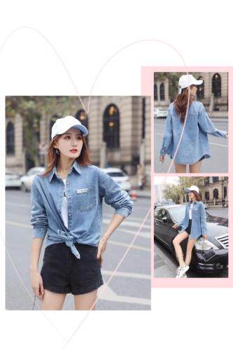 秋款牛仔衬衣，其它，红嘴鸥