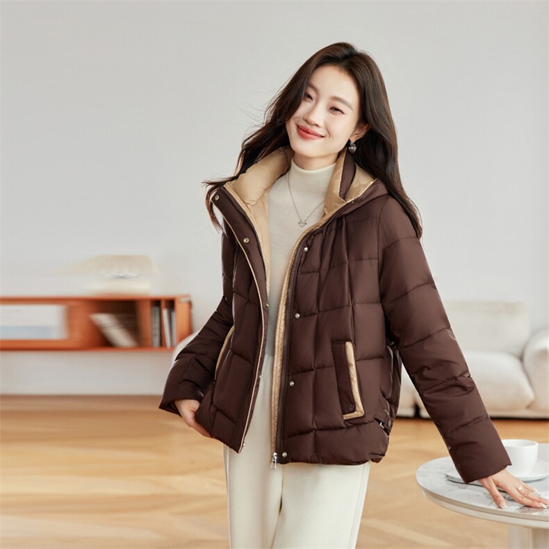 现货安哥拉红羽绒服女2025冬季新款女款高端洋气羽绒服，女装羽绒服，浙宝281