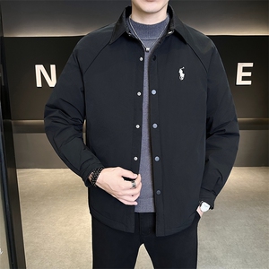 新款男士小翻领插肩袖羽绒服夹克加厚防寒309B-3-81063-P185图片
