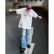 美式复古重磅赛车服t恤男夏季潮牌高街短袖男小众半袖T25033-P32，男装T恤，星座1008
