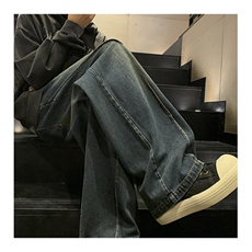 秋季新款美式重磅打褶牛仔裤XZ604-KN20-P65控78，男装牛仔裤，星座604