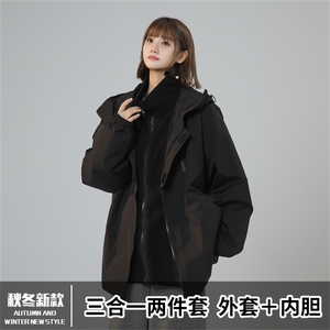 TH810101/P95冬季防风防水冲锋衣大码三合一防水外套夹克男上衣图片