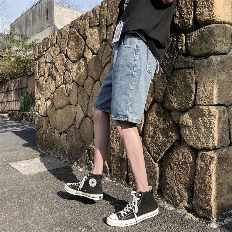 夏季牛仔短裤男潮牌宽松阔腿五分裤男韩版百搭直筒五分裤D507-p30,男装牛仔裤,星座1008-2