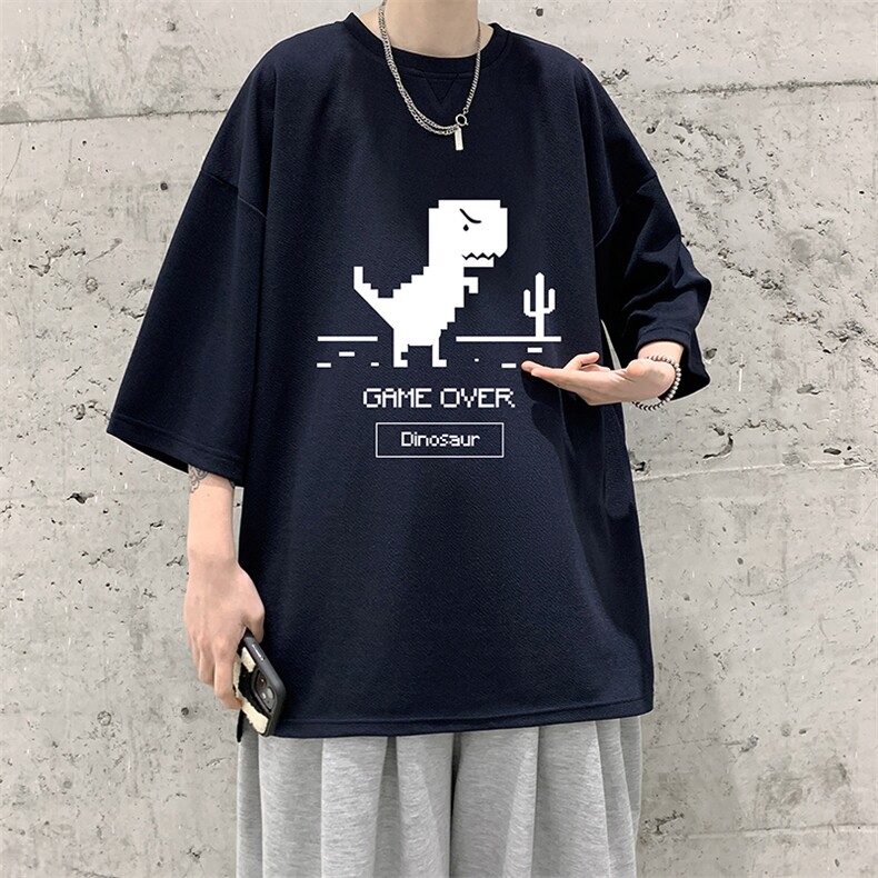 春夏季七分袖t恤男大码五分袖男短袖中袖Q11315-P30,男装T恤,电商A040