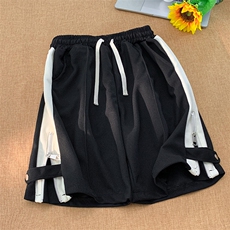 美式复古拼接休闲短裤男女夏季宽松百搭运动五分中裤DK0093-P33，男装休闲裤，星座308B-2