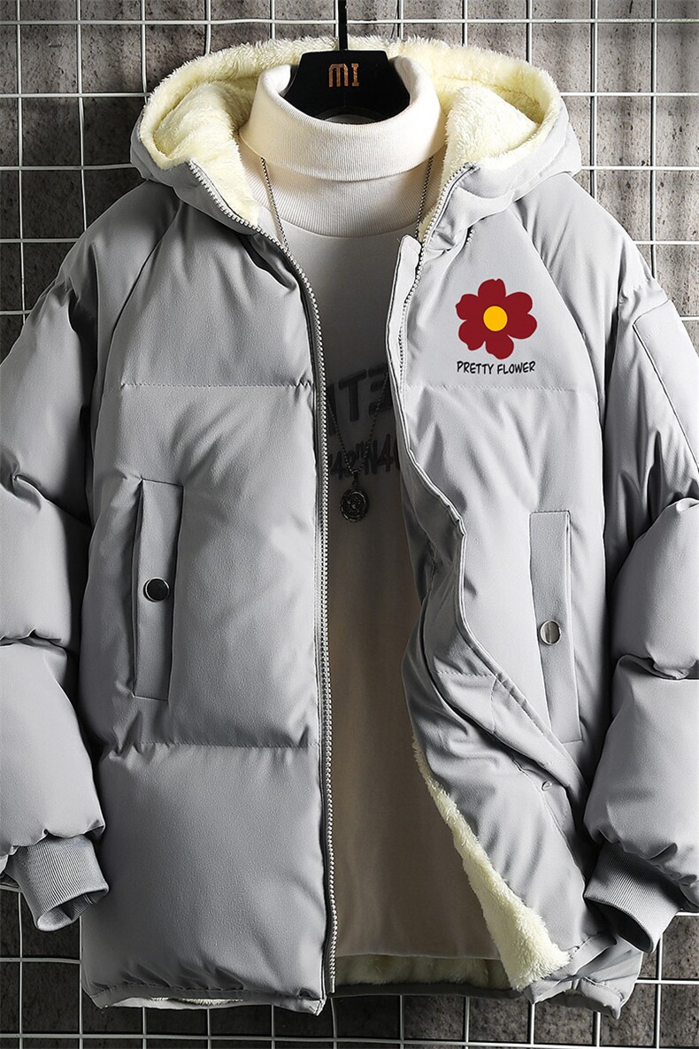 加厚加绒连帽衣男大码服男面包服男MY16257-P100网格挂拍,男装棉衣,电商A040A