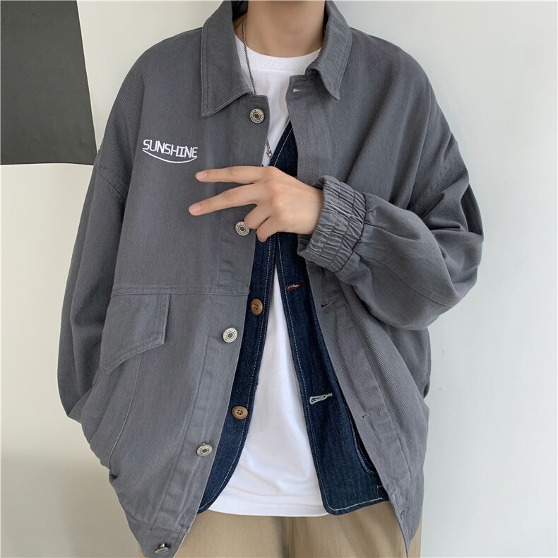 新款男女同款刺绣宽松韩版夹克上衣N982/P30,男装夹克,星座202