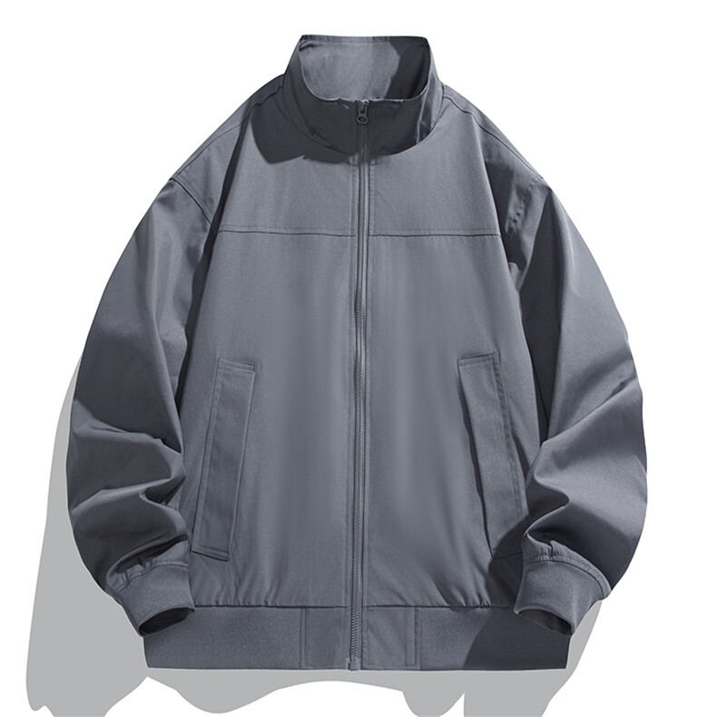 直播春秋飞行立领休闲纯色复古百搭外套美式教练夹克6188-P43,男装夹克,星座1403A