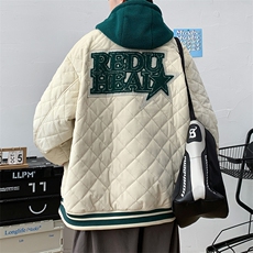 冬款港风加棉加厚个性棉服假两件连帽外套男士8135-P140控价178，男装棉衣，电商A441-1
