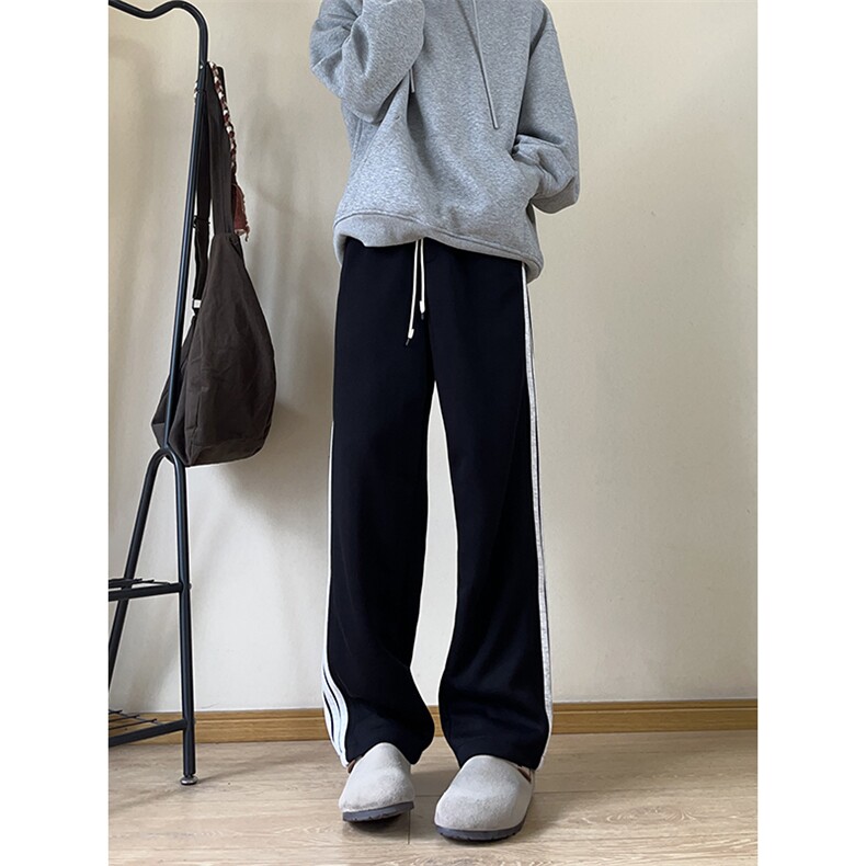 A178秋冬季新款三条杠卫裤直筒宽松潮牌裤子K2838P35限价65,男装休闲裤,电商A178