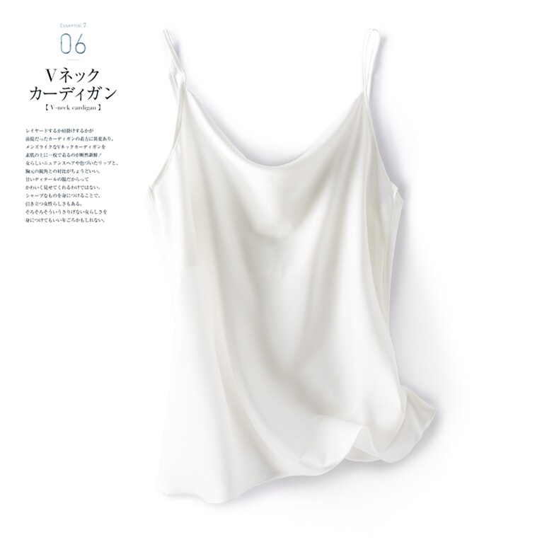 2025年夏季宽松型百搭吊带通勤休闲/淑女，女装背心吊带，绒宛羊绒