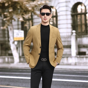 新款男士休闲商务上衣小西装秋季西服178P165图片