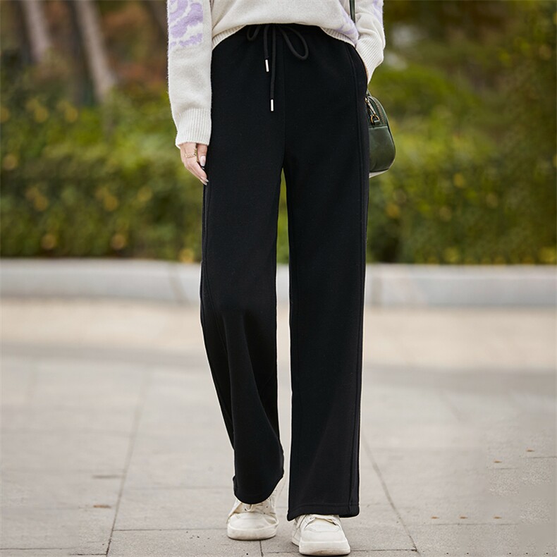 夏季新款阔腿裤女士莱赛尔天丝高腰薄款直筒裤宽松显瘦垂感休闲裤，女装休闲裤，臻维羊绒