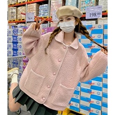 【新款】圈圈羊毛小香羽绒服（90白鸭绒)2C272-C21-P235K348，女装毛呢外套，2C272
