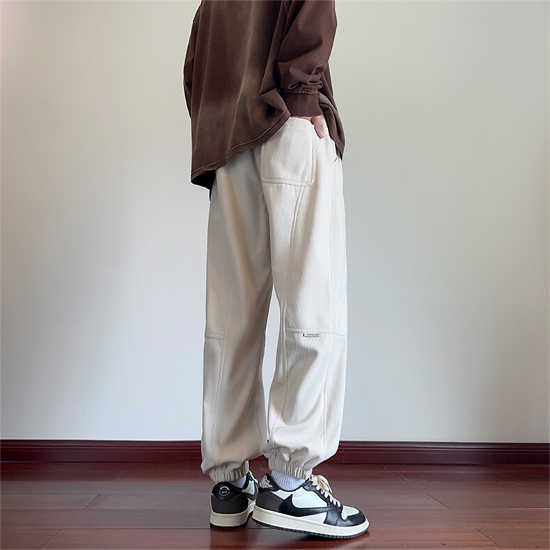 秋冬潮牌个性标痞帅运动宽松百搭设计感裤子XZ301b-2-CK709P32,男装休闲裤,星座301B-2（原A443-1）