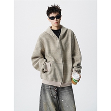 可二开美式条纹连帽拉链卫衣男无影墙S-XL开衫卫衣78113特P65控98，男装卫衣，星座227-7