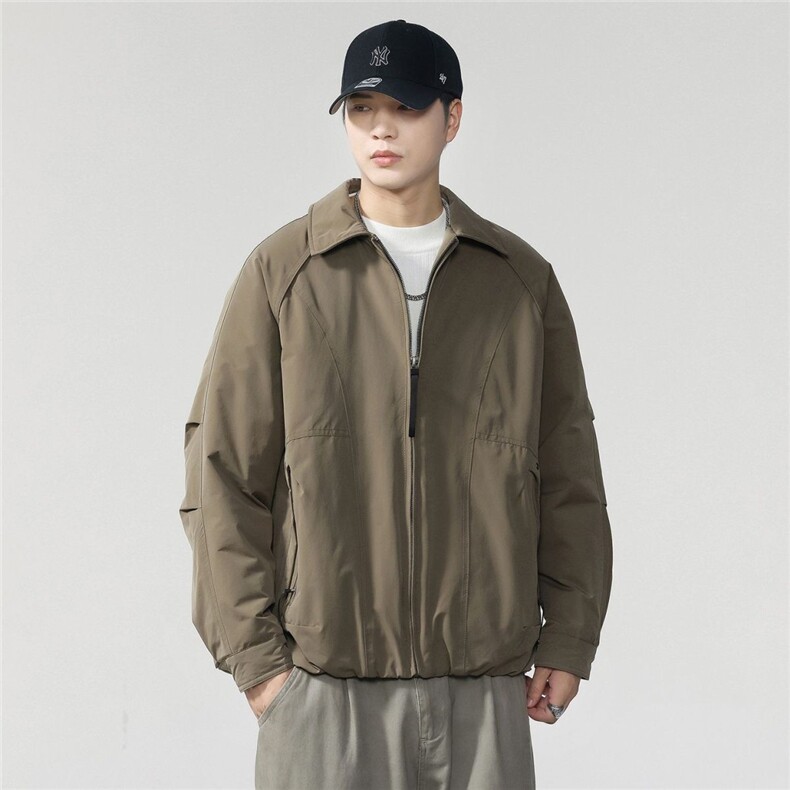 2025男款极简港风连帽短款羽绒服,男装羽绒服,电商D215