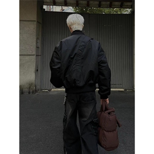 春秋美式复古机车风夹克男短款痞帅飞行员棒球服cleanfit外套潮牌图片