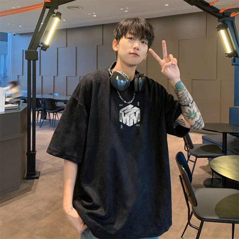 麂皮绒！重磅麂皮绒短袖t恤男JPDX205-特P19控38,男装T恤,电商B367