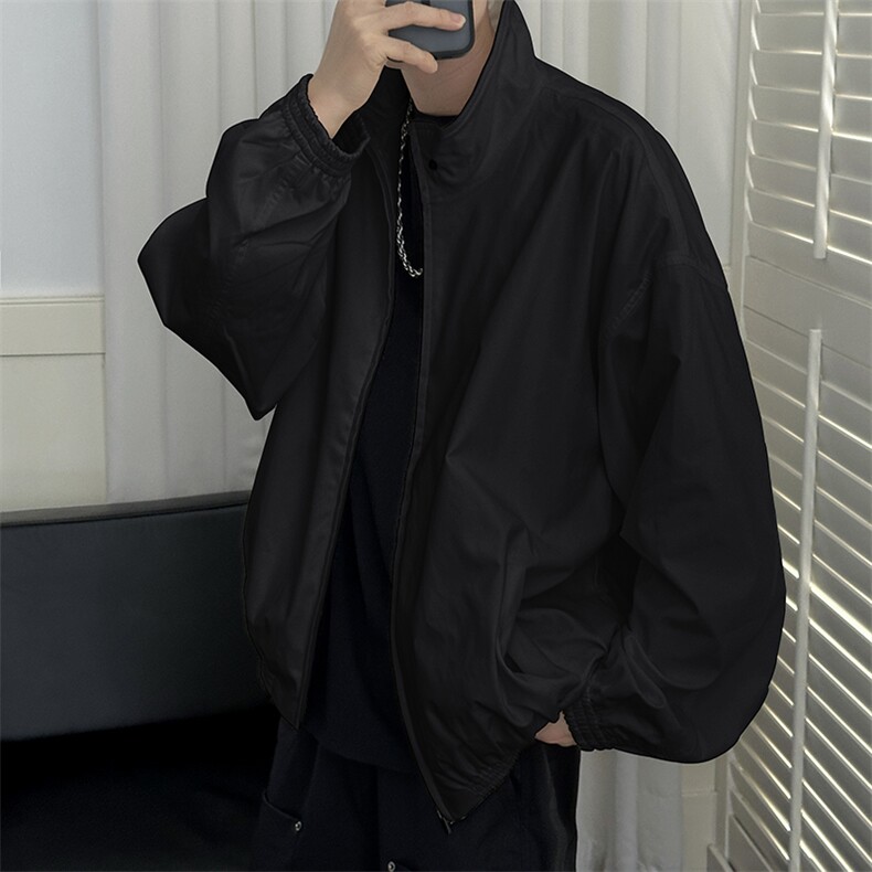 秋季新款现货短款夹克外套男宽松休闲立领上衣A351-AJ2598-P125,男装夹克,电商A351