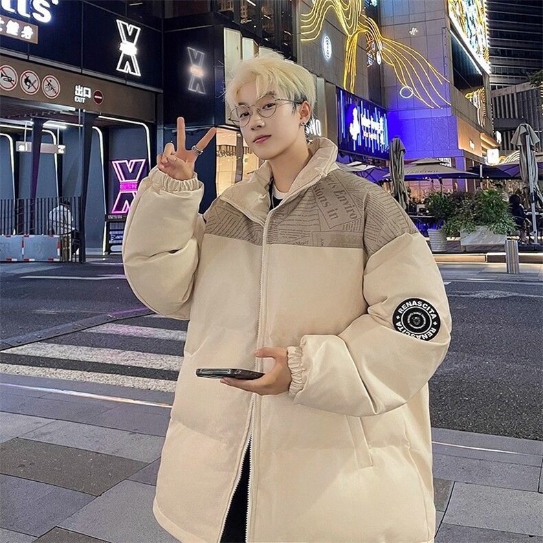 1506A/G2-M80280/P91冬季新款潮牌拼色保暖宽松休闲百搭棉衣，男装棉衣，星座1506A