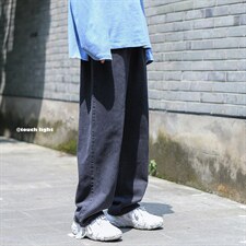 主推！港风休闲老爹宽松直筒男女牛仔裤X715NZ013P45控68，男装牛仔裤，星座715