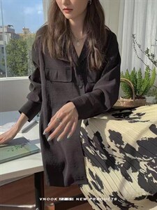 2022秋季新款质感高级感宽松衬衫图片
