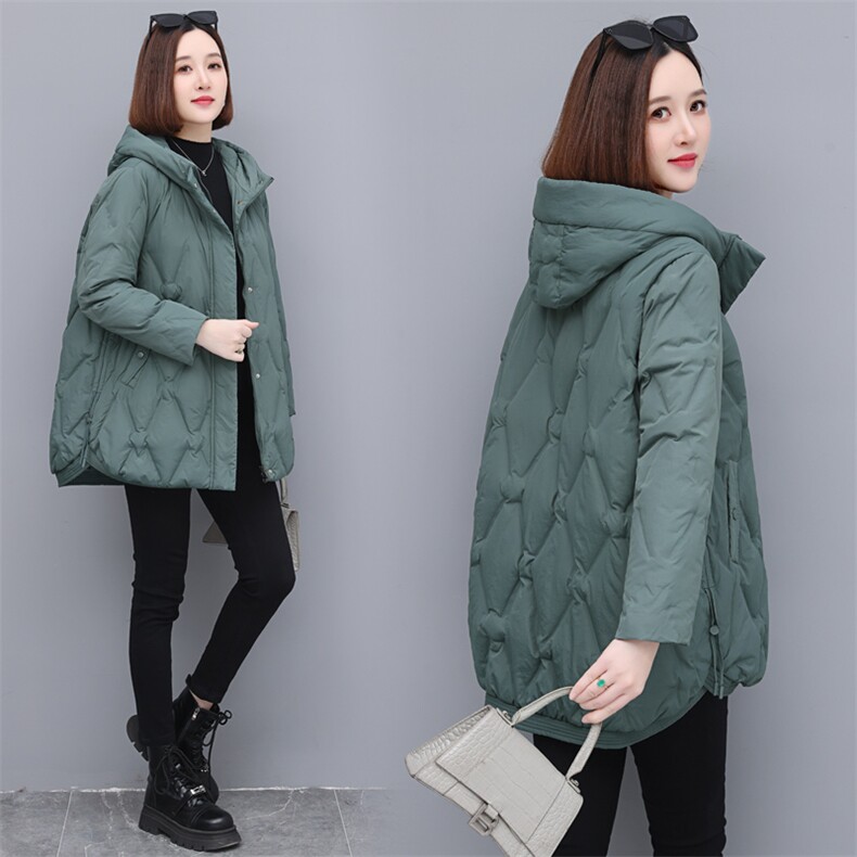 时尚气质休闲连帽羽绒服修身显瘦保暖外套,女装羽绒服,依恋蒂丝