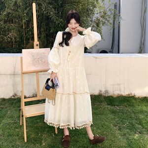 26春新款现-波西米亚风显瘦气质款流苏长裙2627-P190K308图片