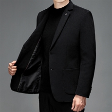 CK9106钱塘2020-2中年男士商务休闲冬季厚款百搭简约毛呢西服P132，男装毛呢大衣，钱塘207-2