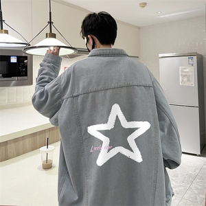 牛仔夹克男大码牛仔外套男茄克 NJ77286-P60加绒款-P75图片