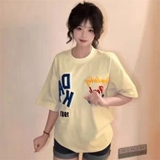 万针全刺绣工艺抖音得物高品质260克重磅纯棉双纱美式高街短袖T恤，男装T恤，电商A486-1