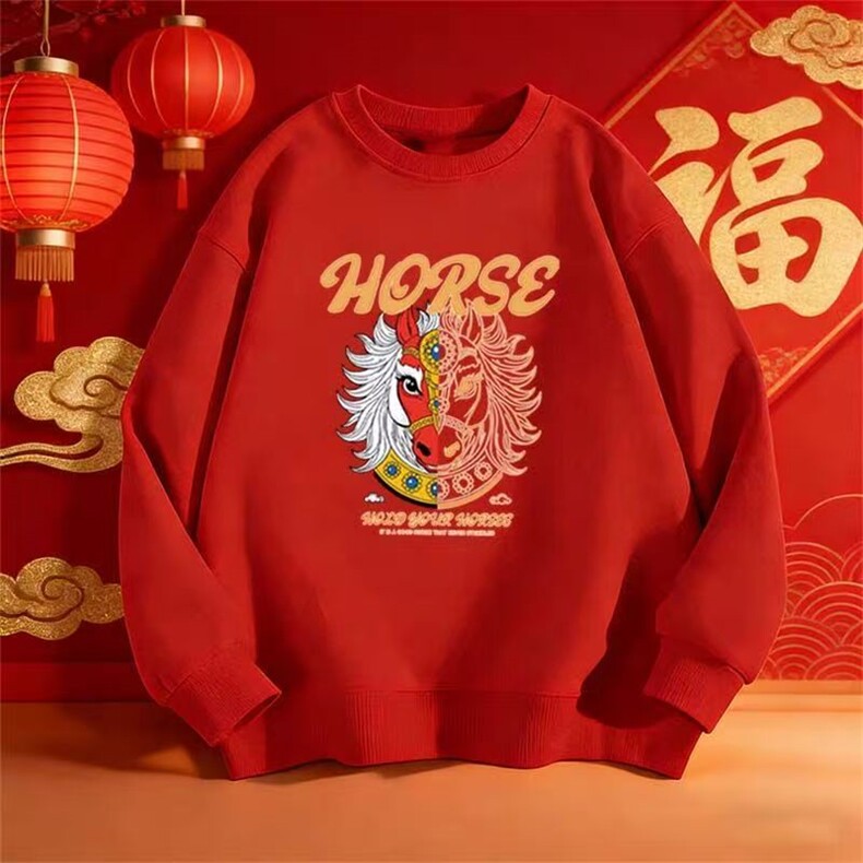 1506A/G马年限定210/P33.9美式圆领纯色卫衣男潮流潮情侣图片