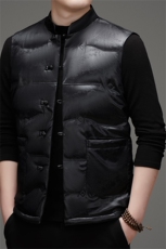 风羽绒服唐装马甲90绒羽绒服男复古盘扣中式唐装TR2816-P145，男装羽绒服，星座1105-3