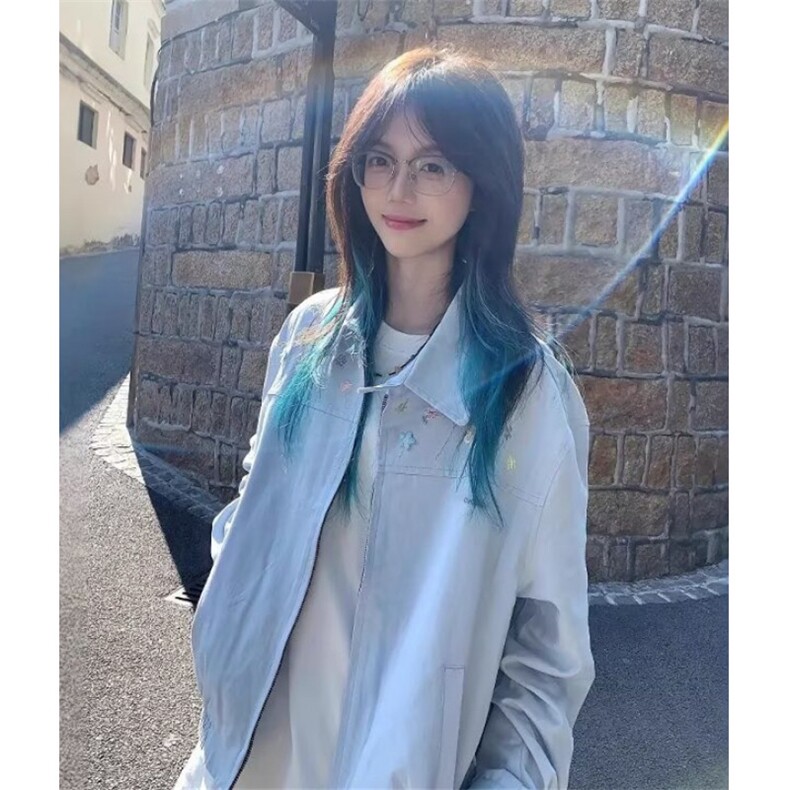 美式外套女2025春秋款新款翻领小个子撞色情侣潮牌上衣J549,女装短外套,星座1116A（原606A-3）