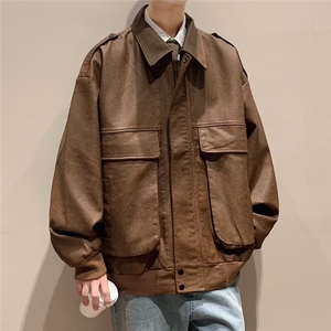 A847 P 75美式高街ins潮牌宽松工装夹克复古多口袋飞行员棒球服图片