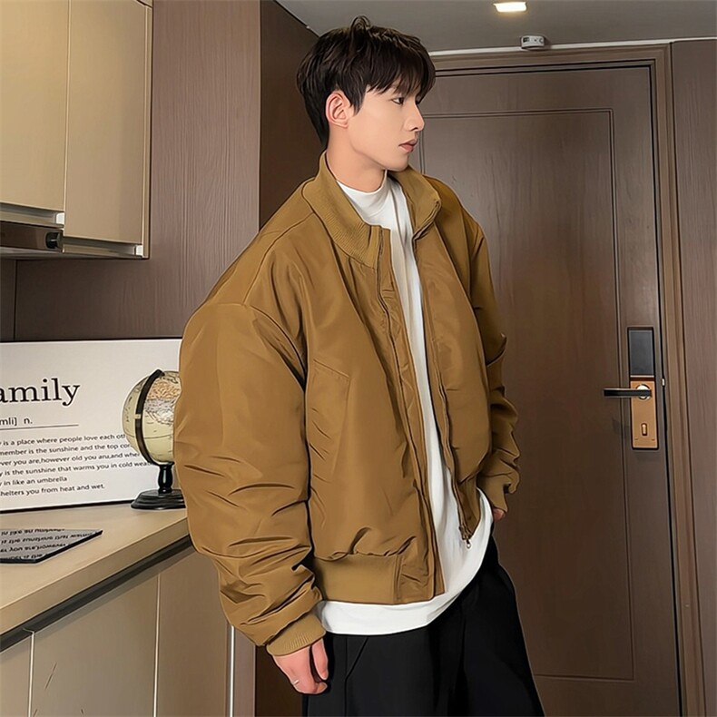 棉衣男短款秋冬季新款美式复古宽松休闲百搭棉服港风潮流MY06-P90，男装棉衣，电商B381（原B382）