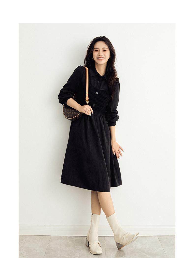 【现货】22秋季新品拼接修身连衣裙，女装连衣裙，"JINI PIUS及加"