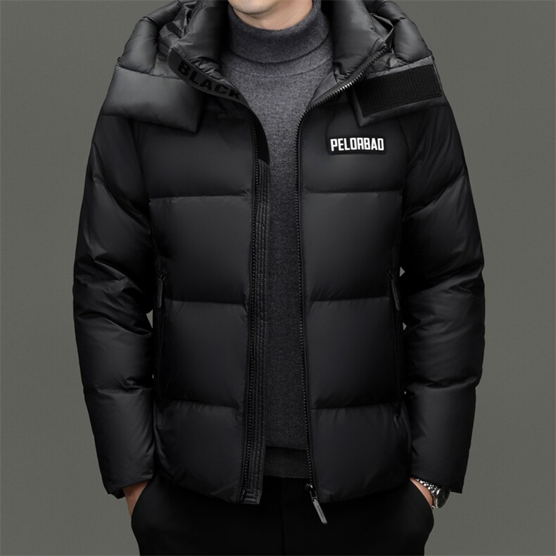 2026冬季男士白鸭绒加厚羽绒服时尚极寒保暖加绒男品潮服连帽外套，男装羽绒服，钱塘6003（原4033）