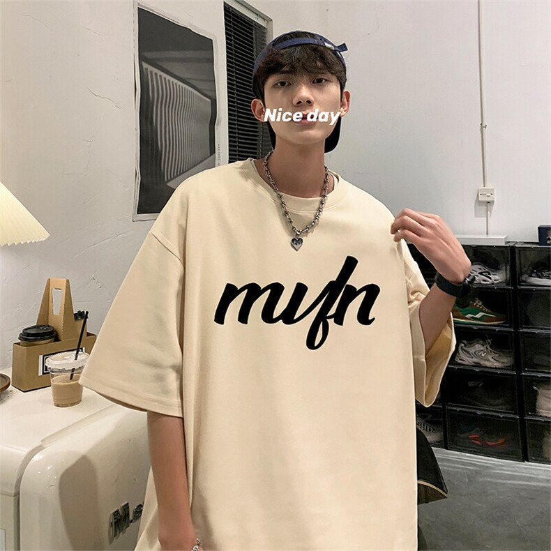 抖音得物二开现货220克夏装重磅美式高街宽松短袖t恤MT289,男装T恤,电商A486-1
