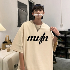 抖音得物二开现货220克夏装重磅美式高街宽松短袖t恤MT289，男装T恤，电商A486-1