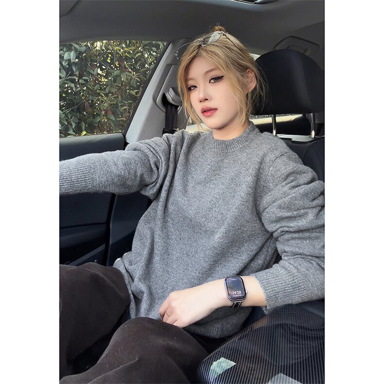 美式复古时尚上衣经典圆领秋冬休闲百搭毛衣HY872TP35无差价,男装针织衫/毛衣,电商A102B