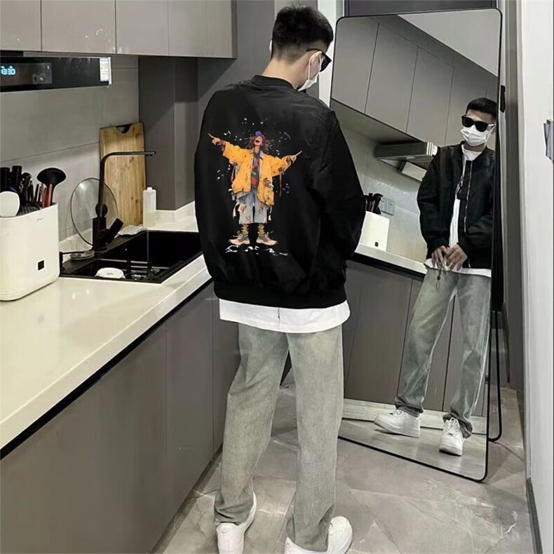 1506-1/JJ0671/P41美式复古花卉印花飞行夹克,男装夹克,星座1506-1