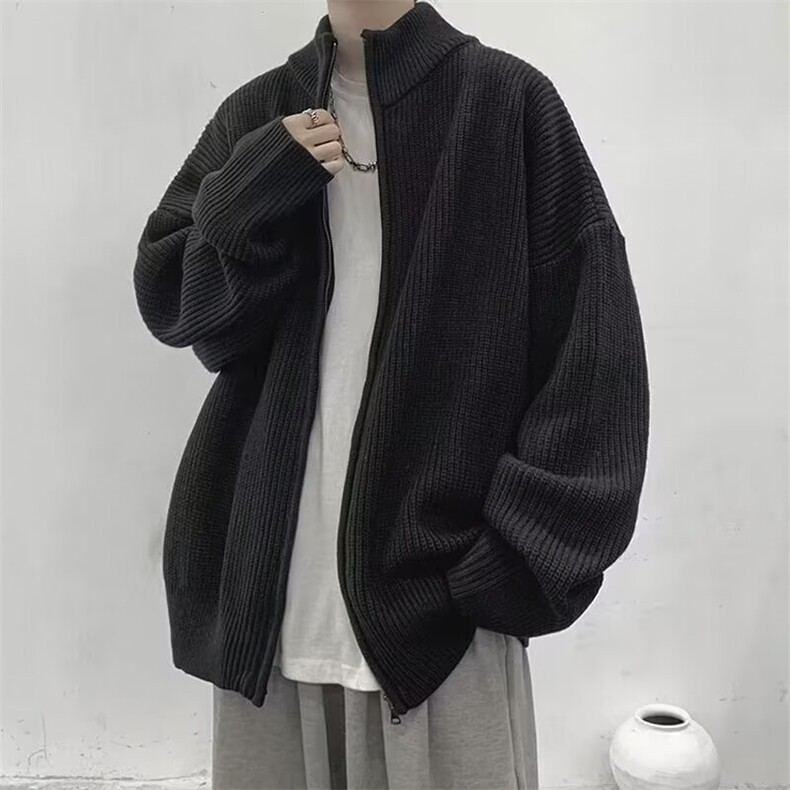M014-P42春秋新款毛衣男生棒球领针织开衫拉链款外套,男装针织衫/毛衣,电商B323A