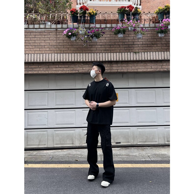 网图有货美式街头印花字母短袖T恤男女款宽松情侣上衣A340-P25,男装T恤,星座1505