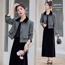 小香bao款现货2025新款秋冬时髦气质时尚小香风法式套装套裙，女装套装/套裙，兰菲阁