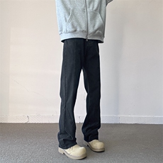 新品四季款特殊剪裁黑色百搭个性男式牛仔裤子8931/P45，男装牛仔裤，星座902A
