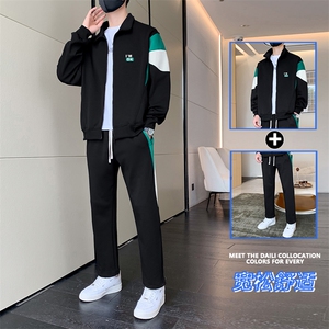 TH880-P85 秋季新款男生套装学生夹克青少年上衣开衫大童裤子外套图片